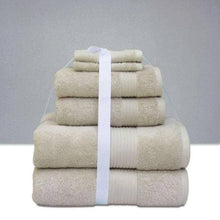Load image into Gallery viewer, 6 Piece Combed Cotton Towel Bale Set 600 GSM with Gift Ribbon