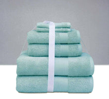 Load image into Gallery viewer, 6 Piece Combed Cotton Towel Bale Set 600 GSM with Gift Ribbon