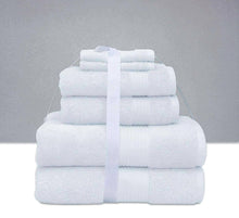 Load image into Gallery viewer, 6 Piece Combed Cotton Towel Bale Set 600 GSM with Gift Ribbon