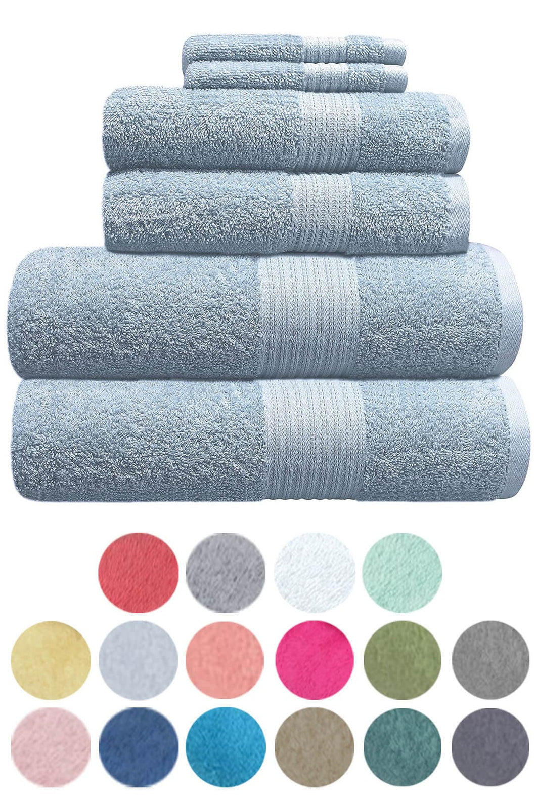 8 Piece Value Range Towels Bale Set 100% Cotton Great Quality Towels 4 Face Cloth, 2 Hand Towel, 2 Bath Towel