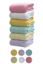 Load image into Gallery viewer, 100% Cotton Baby Cellular Soft Blanket for Crib Cot Prams Moses Basket 60x90cm