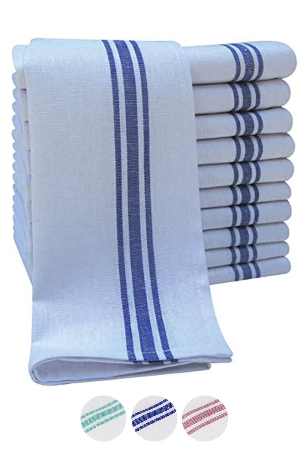 White Cotton Tea Towel - White (Pack of 10)