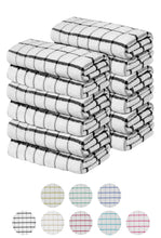 Load image into Gallery viewer, Quick Cleaning Supplies - 6 Kitchen Terry Tea Towel Set - Cotton – Reusable and Highly Absorbent Essential Dish Cloths - 39 x 65 cm - Tea Towels and Bar Towels (Green, 6)