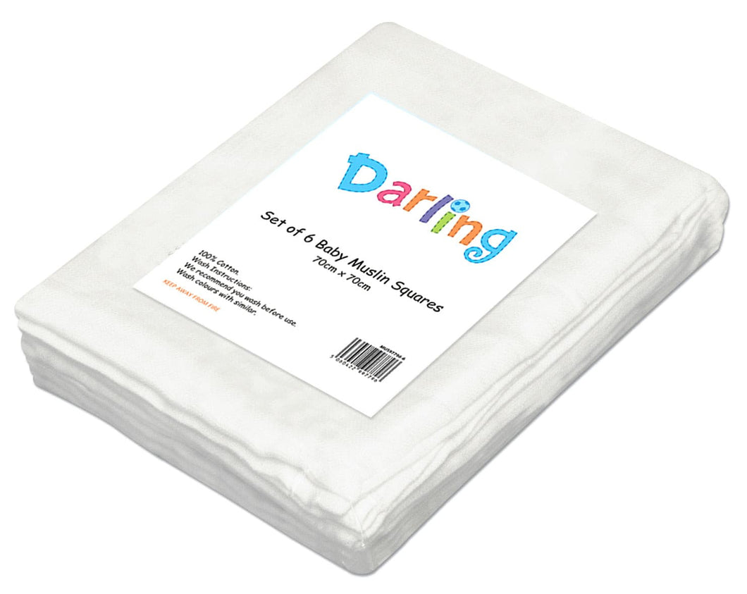 Muslin Squares Baby Nappy (Pack of 6)
