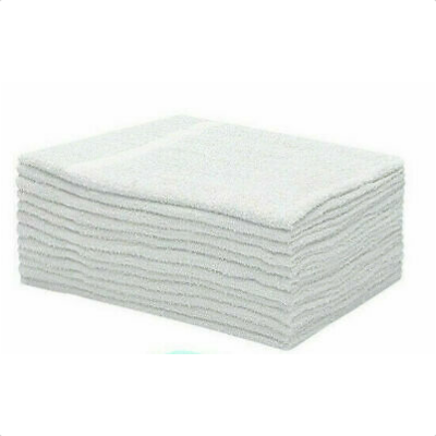Details about  Set of 12 White Cotton Towels Budget Quality 300 Gsm 50 x 90 cm