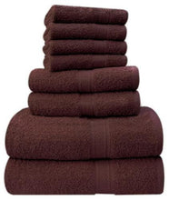 Load image into Gallery viewer, Deluxe 8 Piece Towel Set 4 Face Cloth, 2 Hand, 2 Bath QCS
