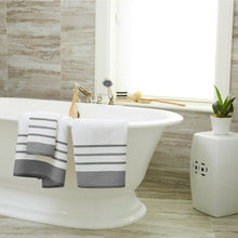 Load image into Gallery viewer, 2 x Ultra Soft Bale Towel Set 100% Zero Twist Cotton Bath Towel 600 GSM