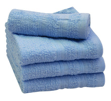 Load image into Gallery viewer, 3 Pack cotton face towels cloth flannels wash cloths soft 30 x 30 cm
