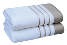 Load image into Gallery viewer, 2 x Ultra Soft Bale Towel Set 100% Zero Twist Cotton Bath Towel 600 GSM