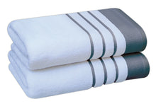 Load image into Gallery viewer, 2 x Ultra Soft Bale Towel Set 100% Zero Twist Cotton Bath Towel 600 GSM