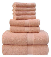 Load image into Gallery viewer, Deluxe 8 Piece Towel Set 4 Face Cloth, 2 Hand, 2 Bath QCS
