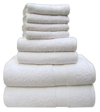 Load image into Gallery viewer, Deluxe 8 Piece Towel Set 4 Face Cloth, 2 Hand, 2 Bath QCS