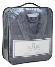 Load image into Gallery viewer, Unisex Terry Bathrobe 100% Zero Twist Cotton Towel Shawl Collar White SPA Gown QCS