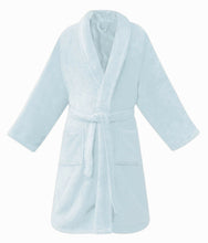 Load image into Gallery viewer, Unisex Terry Bathrobe 100% Zero Twist Cotton Towel Shawl Collar White SPA Gown QCS
