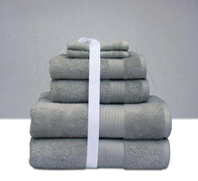 Load image into Gallery viewer, 6 Piece Combed Cotton Towel Bale Set 600 GSM with Gift Ribbon
