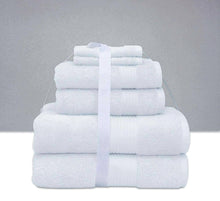 Load image into Gallery viewer, 6 Piece Combed Cotton Towel Bale Set 600 GSM with Gift Ribbon
