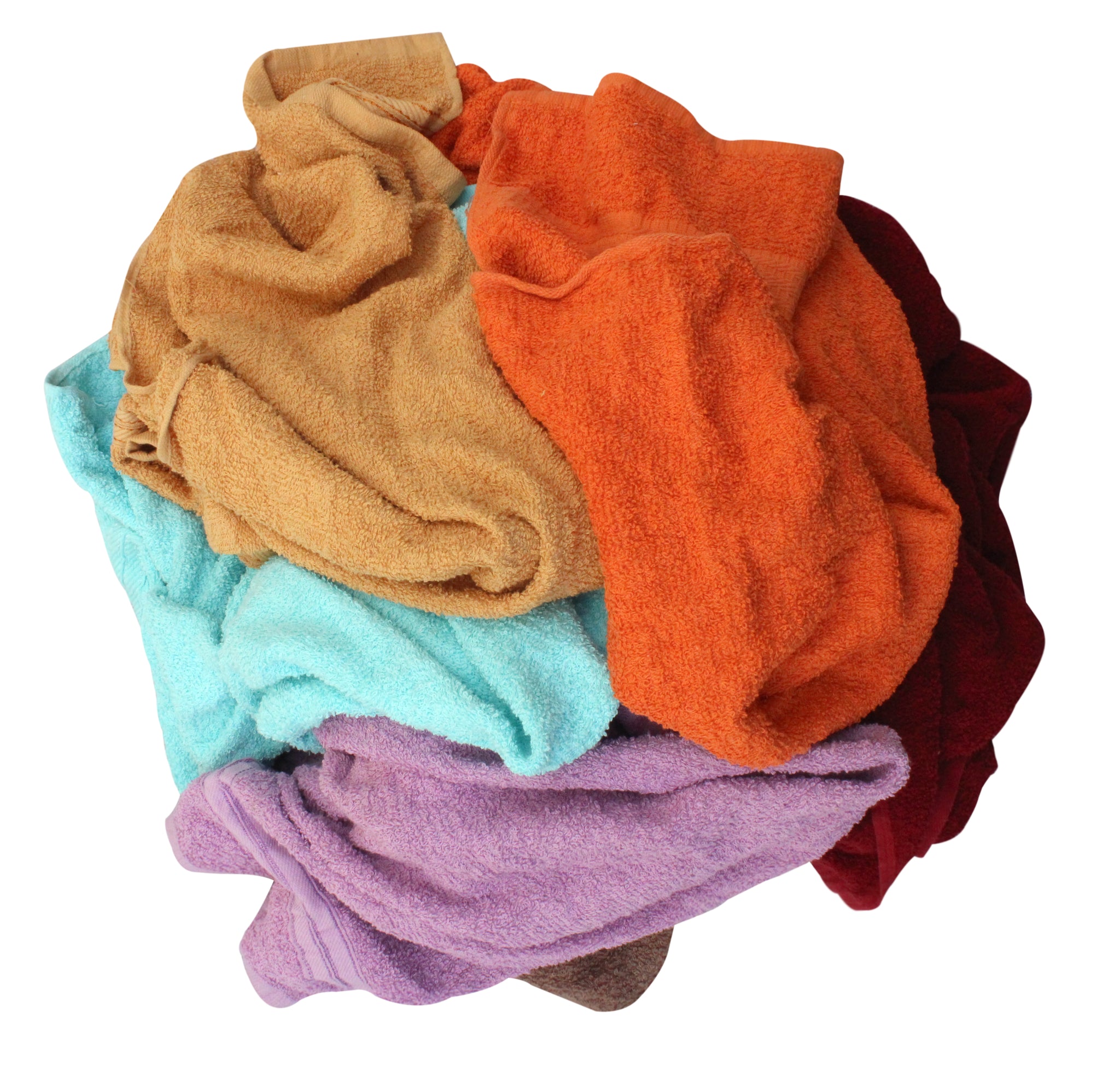 Cleaning Rags - Terry Towelling - Coloured (10Kg Pack) | Quick Cleaning ...