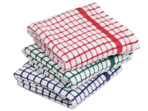 Premium Cotton Terry Towelling Tea Towels Kitchen Hand Towel Dish Cloth Pack of 6