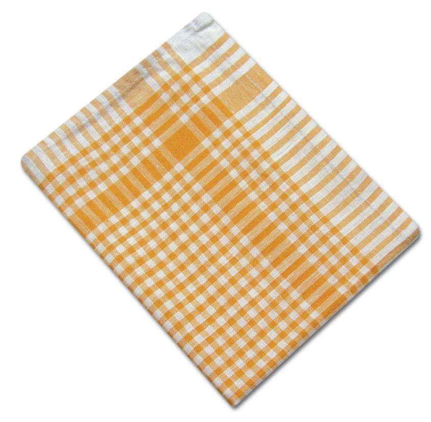 Colour Check Tea Towel Yellow (Pack of 10)