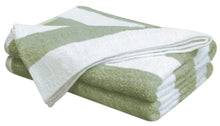 Load image into Gallery viewer, 100% Cotton Pool Towels Chlorine Resistant Striped Beach Bath QCS
