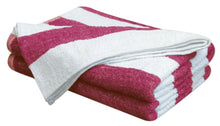 Load image into Gallery viewer, Cotton Pool Towels Chlorine Resistant Striped Beach Bath QCS
