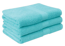 Load image into Gallery viewer, Deluxe 3 Piece 100% Supersoft Cotton Heavy Quality Bath Towels 580 Gsm QCS
