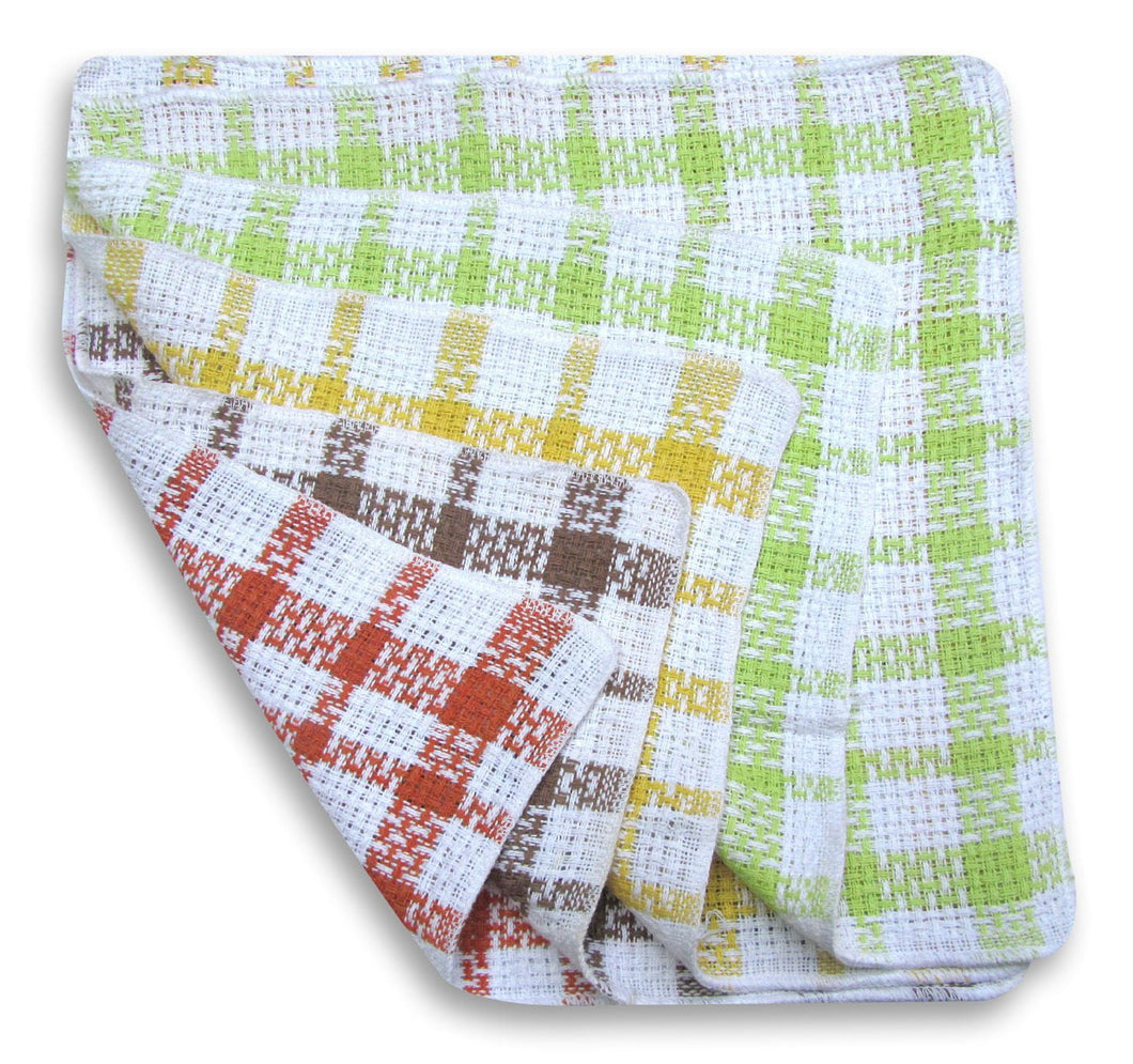 Waffle Dishcloths 100% Cotton Checked Dish Cloths Pack Of 12 QCS