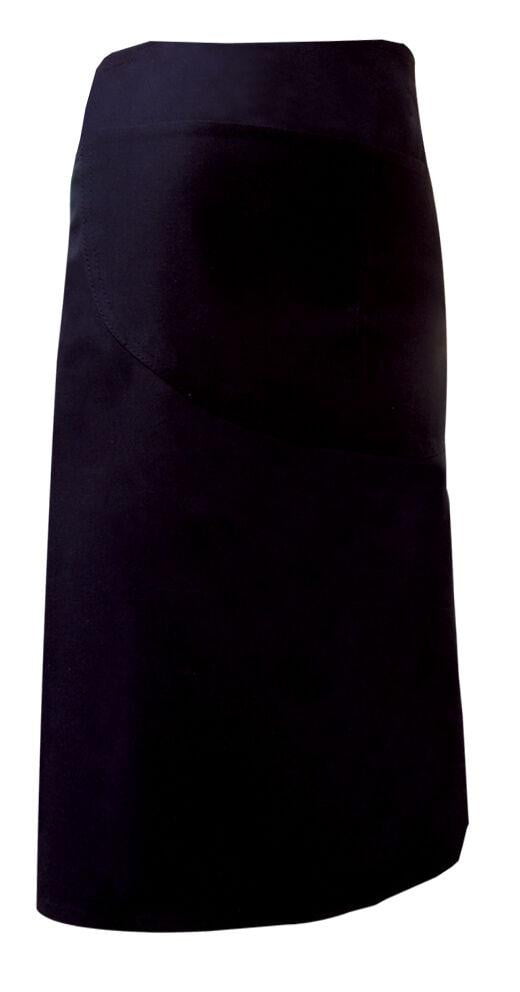 Waist Black Apron With Pocket - Black QCS