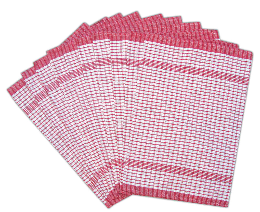 Wonder Dry Tea Towel Red (Pack of 10)