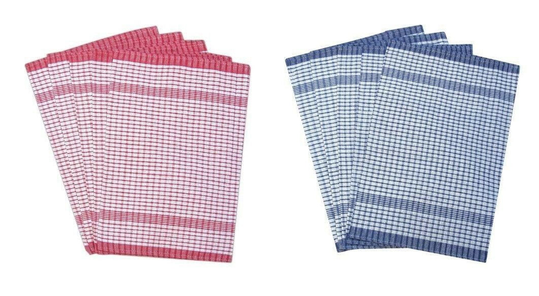 Rice Weave Tea Towel Red and Blue 40 X 58 CM - Assorted - Pack of 10 QCS